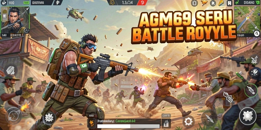 Screenshot AGAM69 menampilkan aksi seru dalam permainan Battle Royale.