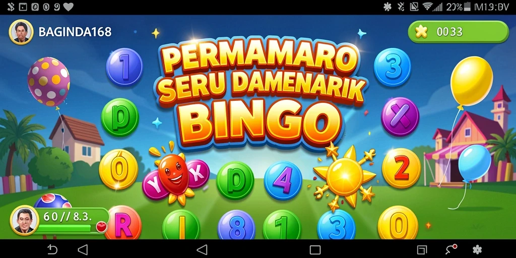 Screenshot gameplay menarik dari permainan Bingo BAGINDA168.