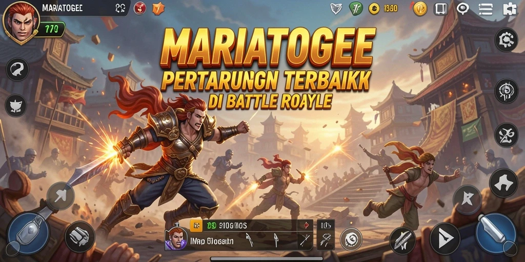 Tangkapan layar gameplay MARIATOGEL yang mendebarkan di arena Battle Royale.