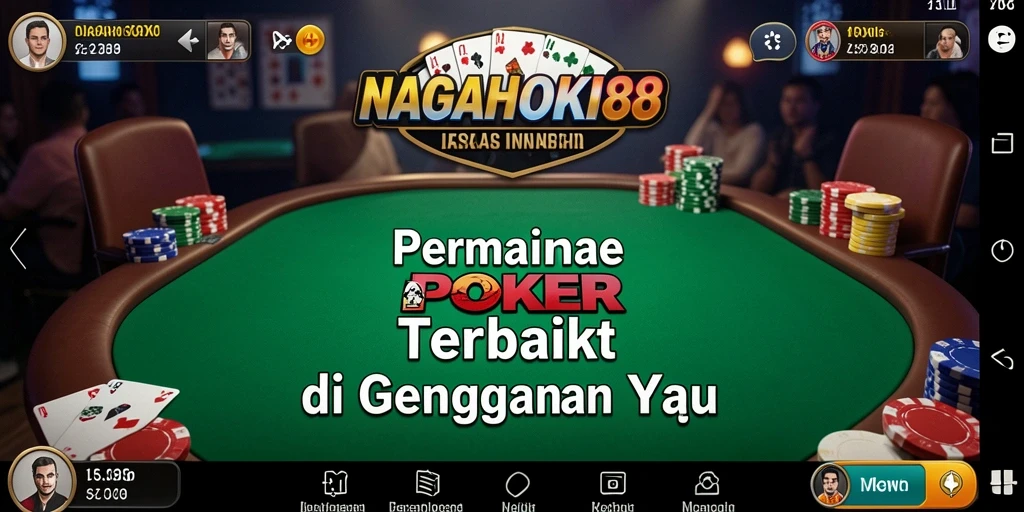 Tampilan gameplay NAGAHOKI88 dengan pemain yang antusias di meja Poker.
