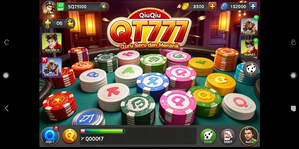 Gameplay seru QiuQiu di QT777 dengan teman-teman.