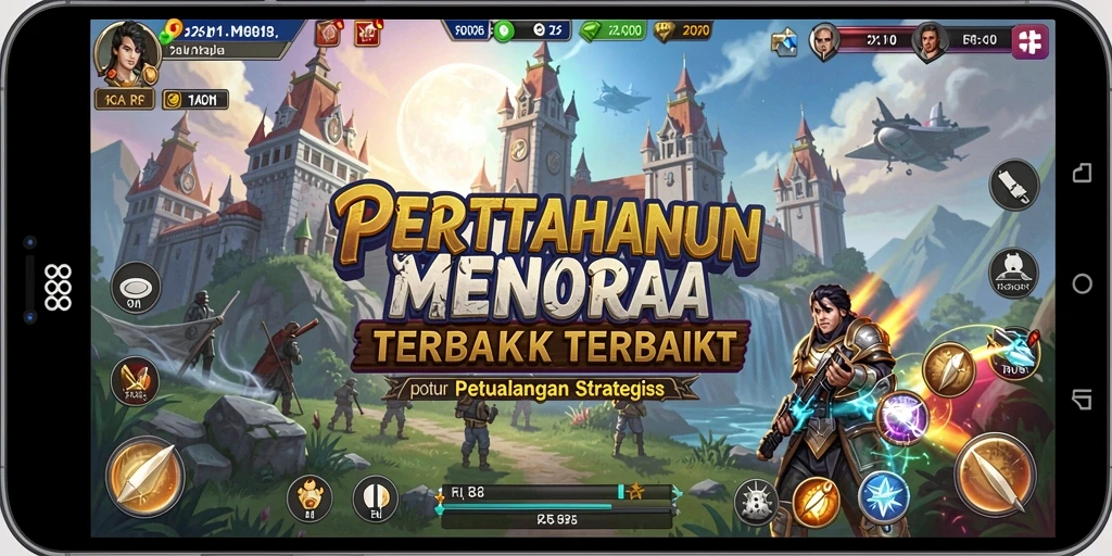 Tampilan menawan dari gameplay RK88 saat mempertahankan menara.