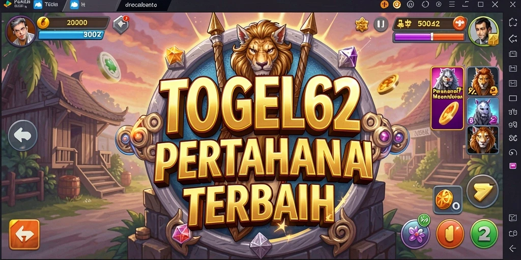 Tampilan menara pertahanan dan gelombang musuh di TOGEL62.