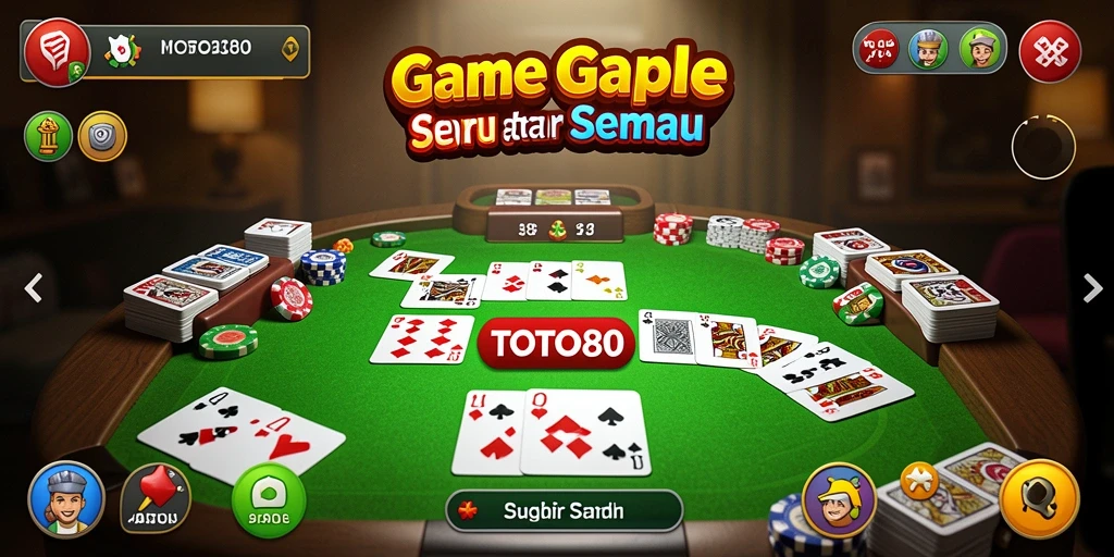 TOTO80 menunjukkan gameplay seru Gaple yang mengasyikkan.