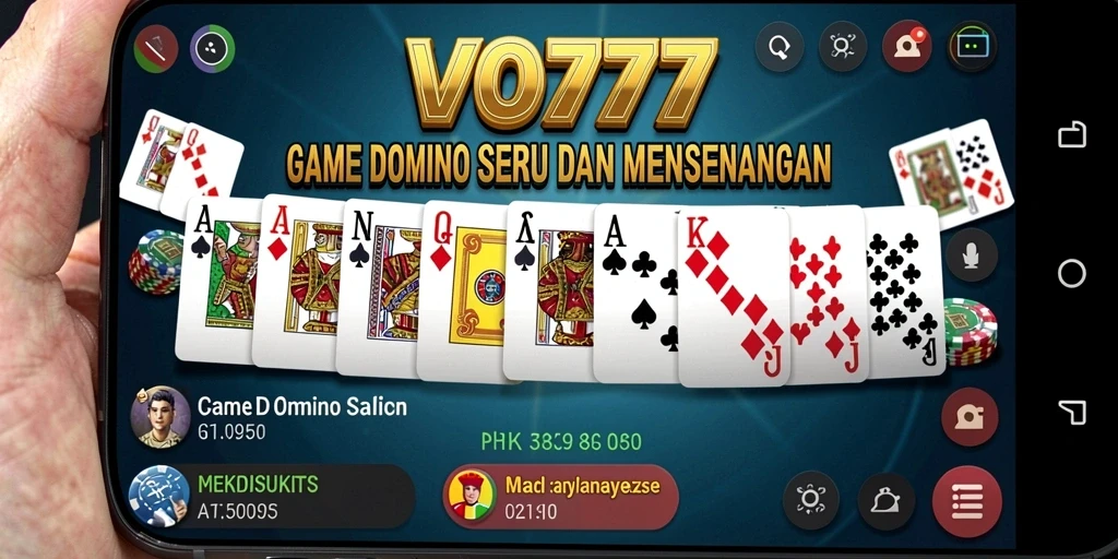Screenshot utama VO777 menampilkan gameplay Domino yang seru dan menarik.