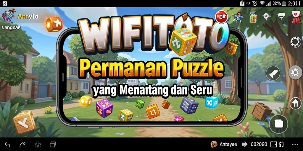Screenshot gameplay menampilkan tantangan seru dalam WIFITOTO.